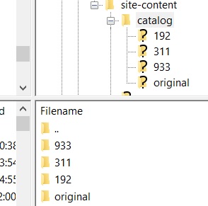 FTP Catalog images folders